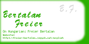 bertalan freier business card